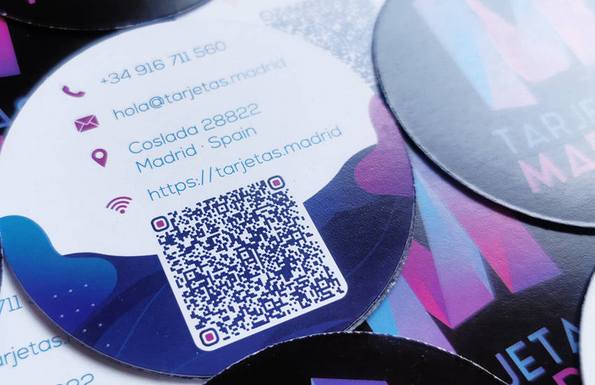 tarjetas visita redondas en Madrid